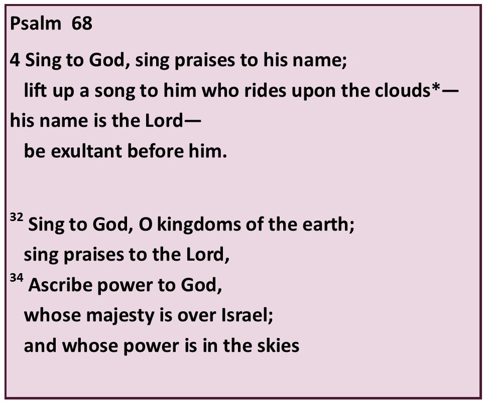 Psalm 68 4 and 32 -34