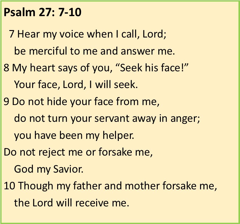 Psalm 27 7-10
