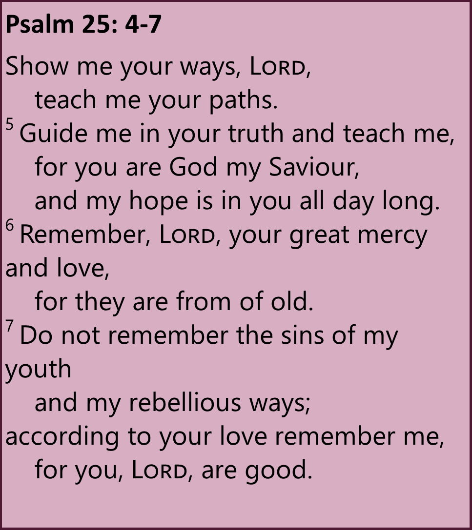 Psalm 25 4-7