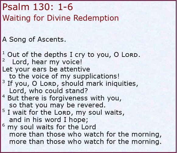 Psalm 130 1-6