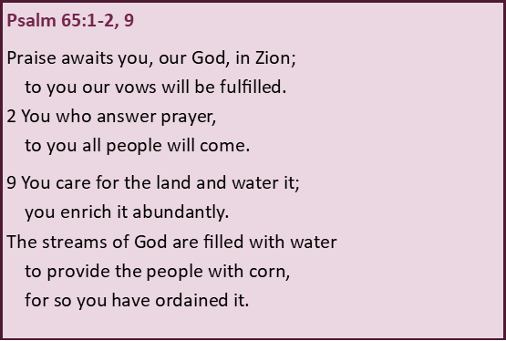 Psalm 65 1-2,9